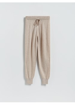 Reserved - Wełniane spodnie z dodatkiem kaszmiru - beżowy - id: TF115-08X - marki Reserved - 187316723 Reserved - Wełniane spodnie z dodatkiem kaszmiru - beżowy ze sklepu Reserved w kategorii Spodnie damskie - zdjęcie 187316723