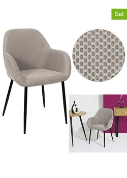 Rétro Chic Fotele (2 szt.) &quot;Atome&quot; w kolorze szarym - 55,7 x 85 x 59 cm ze sklepu Limango Polska w kategorii Pufy i siedziska - zdjęcie 187317220