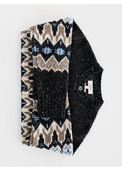 Reserved - Wzorzysty kardigan z wełną - wielobarwny - id: 195HW-MLC - marki Reserved - 187318243 Reserved - Wzorzysty kardigan z wełną - wielobarwny ze sklepu Reserved w kategorii Swetry damskie - zdjęcie 187318243