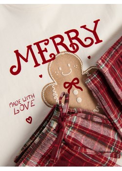 Reserved - Piżama ze świątecznym motywem - czerwony - id: 955EX-33X - marki Reserved - 187318363 Reserved - Piżama ze świątecznym motywem - czerwony ze sklepu Reserved w kategorii Piżamy damskie - zdjęcie 187318363