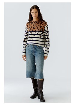 Oui Sweter w kolorze kremowo-granatowo-karmelowym ze sklepu Limango Polska w kategorii Swetry damskie - zdjęcie 187319371