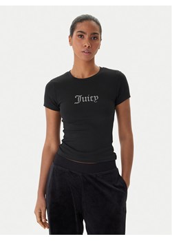 Juicy Couture T-Shirt Esme JCWCT225323 Czarny Slim Fit - id: 0000305589064 - marki Juicy Couture - 187319924 Juicy Couture T-Shirt Esme JCWCT225323 Czarny Slim Fit ze sklepu MODIVO w kategorii Bluzki damskie - zdjęcie 187319924