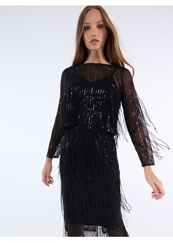 Mohito - Bluzka z cekinami - czarny - id: 389HV-99X - marki Mohito - 187320981 Mohito - Bluzka z cekinami - czarny ze sklepu Mohito w kategorii Bluzki damskie - zdjęcie 187320981