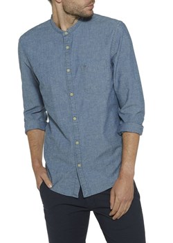WRANGLER GRANDAD SHIRT MĘSKA KOSZULA ZE STÓJKĄ INDIGO W5945MP8E ze sklepu YouNeedit.pl w kategorii Koszule męskie - zdjęcie 187321353