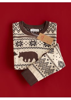 Reserved - Sweter ze świątecznym motywem - kremowy ze sklepu Reserved w kategorii Swetry męskie - zdjęcie 187322200