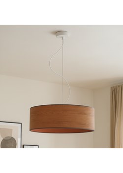Abażurowa lampa wisząca do salonu w stylu scandi HAJFA ECO fi - 50 cm - kolor kasztanowy - id: 5857 - marki Ciekot Partners Sp. Z O. O. - 187322430 Abażurowa lampa wisząca do salonu w stylu scandi HAJFA ECO fi - 50 cm - kolor kasztanowy ze sklepu Lysne w kategorii Lampy wiszące - zdjęcie 187322430