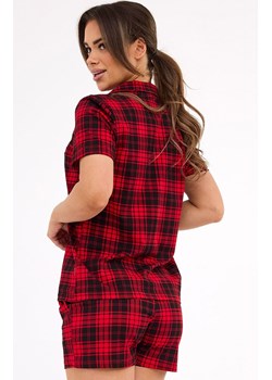 Rozpinana piżama damska w kratę Tracy 2 346/424, Kolor czerwony-kratka, Rozmiar 2XL, Cornette ze sklepu Primodo w kategorii Piżamy damskie - zdjęcie 187322720