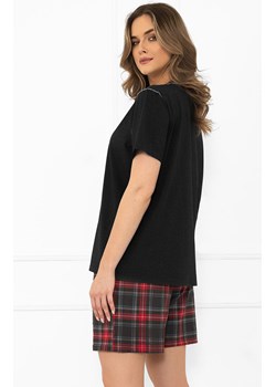 Piżama damska na krótki rękaw i krótkie spodnie grafitowa Rozana, Kolor grafitowo-czerwony, Rozmiar S, Italian Fashion ze sklepu Primodo w kategorii Piżamy damskie - zdjęcie 187322753