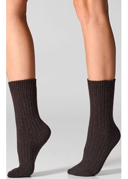 Skarpetki damskie z wełną merynosów i kaszmirem brązowe SCM26, Kolor brązowy, Rozmiar 36-40, LEGS ze sklepu Primodo w kategorii Skarpetki damskie - zdjęcie 187322851