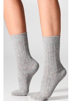 2-pack skarpetki damskie z wełną biało-szare W27 Wool Dots, Kolor biały-szary melanż, Rozmiar 36-41, LEGS ze sklepu Primodo w kategorii Skarpetki damskie - zdjęcie 187322870