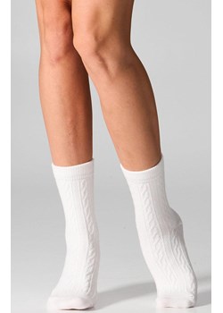 2-pack białe skarpetki damskie z fakturą warkocza WC28 Velvet, Kolor biały, Rozmiar 36-40, LEGS ze sklepu Primodo w kategorii Skarpetki damskie - zdjęcie 187322874