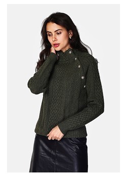 ASSUILI Sweter w kolorze khaki - id: 17730450 - marki ASSUILI - 187323272 ASSUILI Sweter w kolorze khaki ze sklepu Limango Polska w kategorii Swetry damskie - zdjęcie 187323272