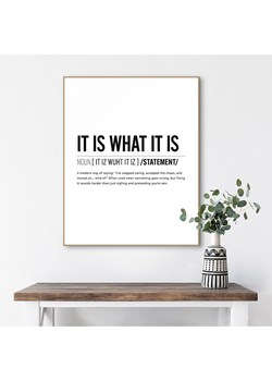 Orangewallz Druk artystyczny "It Is What It Is" w ramce - id: 17772271 - marki Orangewallz - 187323341 Orangewallz Druk artystyczny "It Is What It Is" w ramce ze sklepu Limango Polska w kategorii Obrazy - zdjęcie 187323341
