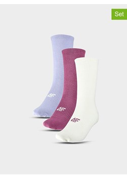 4F Skarpety (3 pary) w kolorze jagodowym, błękitnym i białym - id: 17825654 - marki 4F - 187323384 4F Skarpety (3 pary) w kolorze jagodowym, błękitnym i białym ze sklepu Limango Polska w kategorii Skarpetki męskie - zdjęcie 187323384