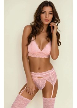 Koronkowy 4-częściowy komplet bielizny damskiej Flooranis Peach, Kolor brzoskwiniowy, Rozmiar L/XL, LivCo Corsetti Fashion ze sklepu Intymna w kategorii Komplety bielizny damskiej - zdjęcie 187323820