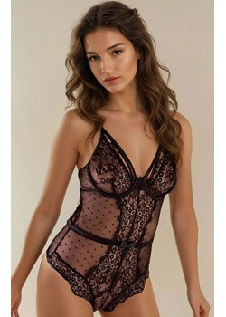 Czarne body damskie koronkowe Satien LC 90553, Kolor czarny, Rozmiar S/M, LivCo Corsetti Fashion - id: 134838 - marki Livia Corsetti - 187323884 Czarne body damskie koronkowe Satien LC 90553, Kolor czarny, Rozmiar S/M, LivCo Corsetti Fashion ze sklepu Intymna w kategorii Body damskie - zdjęcie 187323884