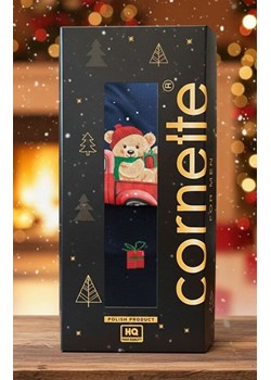 2-pack świąteczne bokserki i skarpetki męskie Gift 914/01, Kolor granatowy-wzór, Rozmiar 2XL, Cornette ze sklepu Intymna w kategorii Majtki męskie - zdjęcie 187323910
