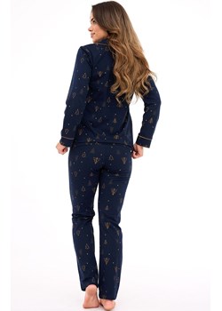 Bawełniana piżama damska Gold 482/447, Kolor granatowy, Rozmiar L, Cornette ze sklepu Intymna w kategorii Piżamy damskie - zdjęcie 187323914