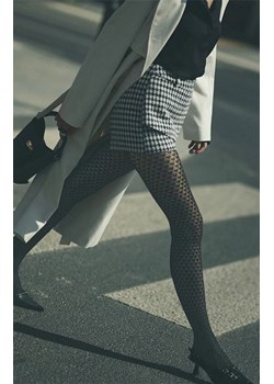 Żakardowe rajstopy w serca czarne Cherie 60 DEN, Kolor czarny, Rozmiar 5, Gabriella ze sklepu Intymna w kategorii Rajstopy - zdjęcie 187324071