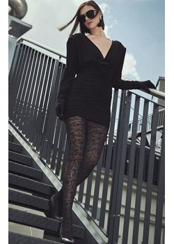 Rajstopy z ornamentowym wzorem czarne Perse 60 DEN, Kolor czarny, Rozmiar 3, Gabriella ze sklepu Intymna w kategorii Rajstopy - zdjęcie 187324082