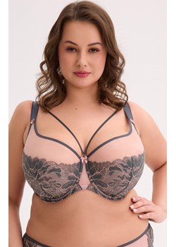 Gaia biustonosz półusztywninany semi-soft Priya 1318 Maxi, Kolor grafitowo-różowy, Rozmiar 105D, Gaia ze sklepu Intymna w kategorii Biustonosze - zdjęcie 187324134