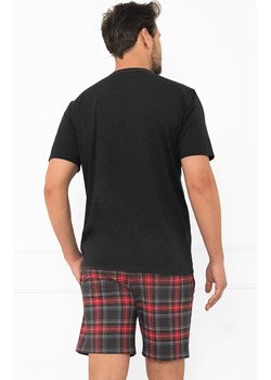 Piżama męska na krótki rękaw i krótkie spodnie grafitowa Rusoli, Kolor grafitowo-czerwony, Rozmiar M, Italian Fashion ze sklepu Intymna w kategorii Piżamy męskie - zdjęcie 187324280