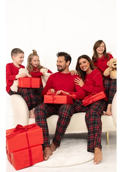 Długa bawełniana piżama męska czerwona Rusoli, Kolor czerwony-wzór, Rozmiar M, Italian Fashion ze sklepu Intymna w kategorii Piżamy męskie - zdjęcie 187324282