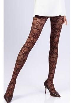 Rajstopy damskie wzorzyste czekoladowe 30 DEN 22303 Siempre 3D, Kolor czekoladowy, Rozmiar 4, Knittex ze sklepu Intymna w kategorii Rajstopy - zdjęcie 187324304