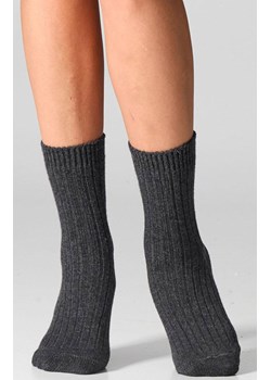 Skarpetki damskie z wełną merynosów i kaszmirem ciemnoszare SCM26, Kolor ciemnoszary, Rozmiar 36-40, LEGS ze sklepu Intymna w kategorii Skarpetki damskie - zdjęcie 187324371