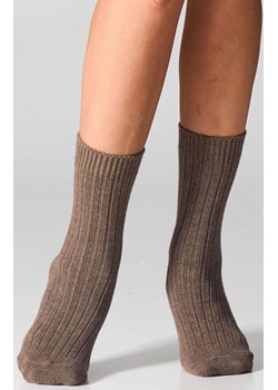 Skarpetki damskie z wełną merynosów i kaszmirem kawowe SCM26, Kolor kawowy, Rozmiar 36-40, LEGS ze sklepu Intymna w kategorii Skarpetki damskie - zdjęcie 187324373