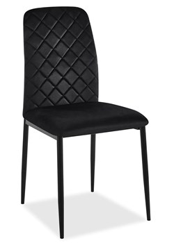 Czarne krzesło tapicerowane  A2-G38 - id: 53697 - marki Elior - 187324740 Czarne krzesło tapicerowane  A2-G38 ze sklepu Edinos.pl w kategorii Krzesła - zdjęcie 187324740