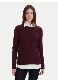 Tommy Hilfiger Sweter WW0WW43586 Bordowy Regular Fit ze sklepu MODIVO w kategorii Swetry damskie - zdjęcie 187325052