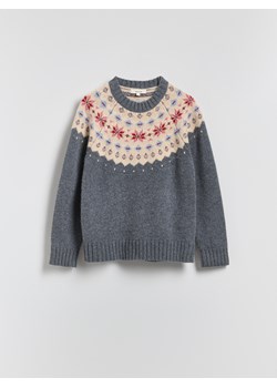 Reserved - Wełniany sweter - szary - id: 829HD-85X - marki Reserved - 187325674 Reserved - Wełniany sweter - szary ze sklepu Reserved w kategorii Swetry damskie - zdjęcie 187325674