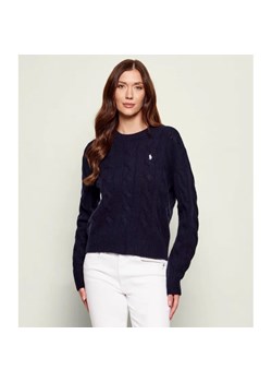 POLO RALPH LAUREN Wełniany sweter | Loose fit | z dodatkiem kaszmiru - id: PR255W000060E90 - marki Polo Ralph Lauren - 187325800 POLO RALPH LAUREN Wełniany sweter | Loose fit | z dodatkiem kaszmiru ze sklepu Gomez Fashion Store w kategorii Swetry damskie - zdjęcie 187325800