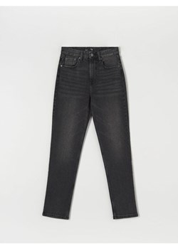 Sinsay - Jeansy straight mid waist - szary ze sklepu Sinsay w kategorii Jeansy damskie - zdjęcie 187327700