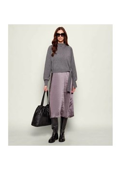 BOSS BLACK Satynowa sukienka 2w1 Flalina | z dodatkiem wełny i kaszmiru ze sklepu Gomez Fashion Store w kategorii Sukienki - zdjęcie 187328001