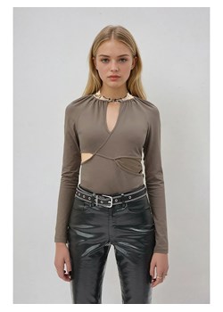 Weekday Koszulka w kolorze szarobrązowym ze sklepu Limango Polska w kategorii Bluzki damskie - zdjęcie 187328270