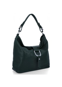 Klasyczna Torebka Damska Na Ramię firmy Herisson 16B376 Butelkowa Zieleń ze sklepu PaniTorbalska w kategorii Torebki hobo - zdjęcie 187328523