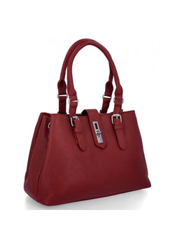 Elegacka Torebka Damska 3 Komory firmy Herisson 22R527 Czerwona ze sklepu PaniTorbalska w kategorii Kuferki - zdjęcie 187328544