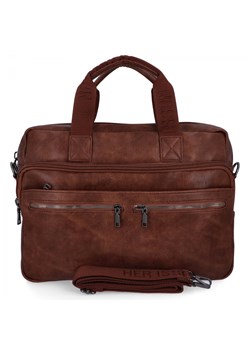 Torebka Damska Aktówka firmy Herisson 22H2023-166 Ciemno Brązowa ze sklepu PaniTorbalska w kategorii Aktówki - zdjęcie 187328554