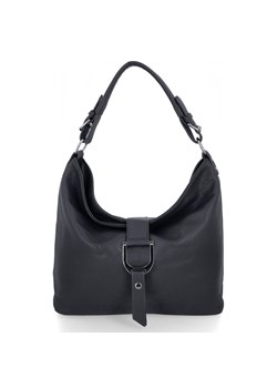 Klasyczna Torebka Damska Na Ramię firmy Herisson 16B376 Szara ze sklepu PaniTorbalska w kategorii Torebki hobo - zdjęcie 187328563