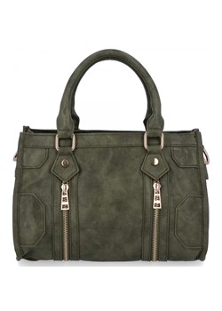 Torebka Damska w Stylu Vintage firmy Herisson 16B6047 Zielona ze sklepu PaniTorbalska w kategorii Kuferki - zdjęcie 187328594