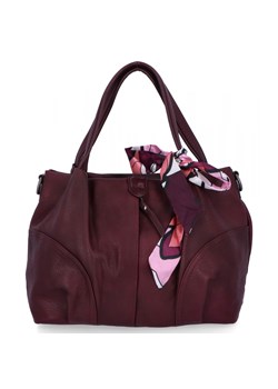 Uniwersalna Torebka Damska Shopper Bag firmy Herisson 15B6038 Bordowa ze sklepu PaniTorbalska w kategorii Torby Shopper bag - zdjęcie 187328621