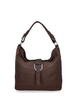 Klasyczna Torebka Damska Na Ramię firmy Herisson 16B376 Ciemno Ziemista ze sklepu PaniTorbalska w kategorii Torebki hobo - zdjęcie 187328734