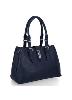 Elegacka Torebka Damska 3 Komory firmy Herisson 22R527 Granatowa ze sklepu PaniTorbalska w kategorii Kuferki - zdjęcie 187328821