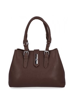 Elegacka Torebka Damska 3 Komory firmy Herisson 22R527 Czekoladowa ze sklepu PaniTorbalska w kategorii Kuferki - zdjęcie 187328841