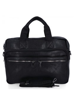 Torebka Damska Aktówka firmy Herisson 22H2023-166 Czarna ze sklepu PaniTorbalska w kategorii Aktówki - zdjęcie 187328923