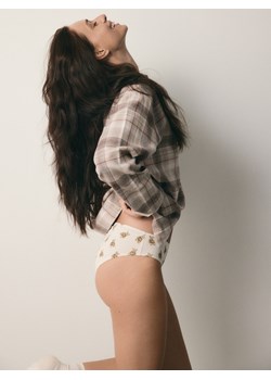 Reserved - Bawełniane majtki bikini 3 pack - beżowy ze sklepu Reserved w kategorii Majtki damskie - zdjęcie 187328991