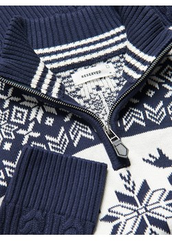 Reserved - Sweter z golfem - granatowy ze sklepu Reserved w kategorii Swetry męskie - zdjęcie 187329011