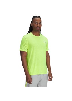 Męska koszulka do biegania Under Armour UA Launch Camo Shortsleeve - zielona ze sklepu Sportstylestory.com w kategorii T-shirty męskie - zdjęcie 187329091